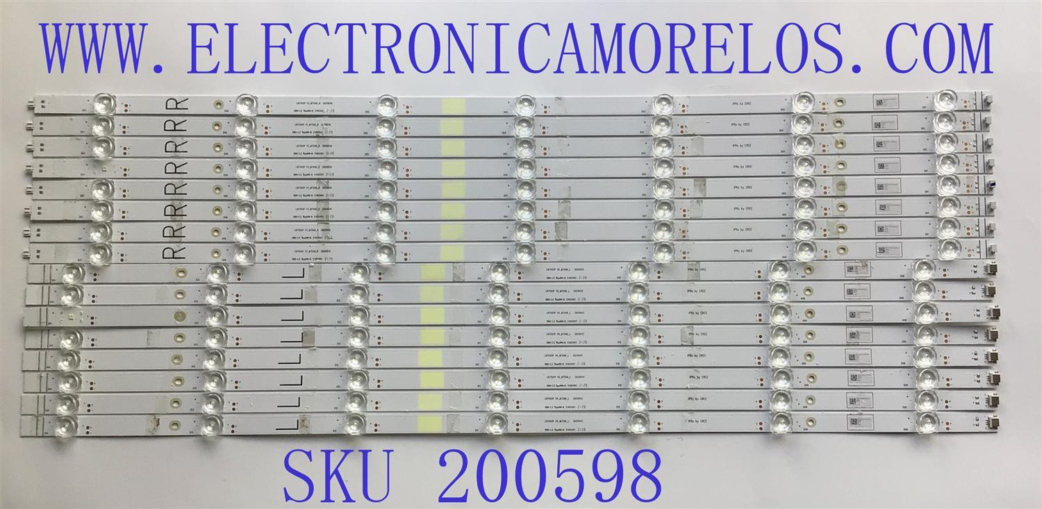 KIT DE LED'S PARA TV VIZIO (16 PIEZAS) / NUMERO DE PARTE LB7502P V1_M75Q6 / 7839-775015-05081401 / 20210516 / 20210421 / LB7502P V1_M75Q6_R / LB7502P V0_M75Q6_L / PANEL K750WDK21 / MODELO M75Q6-J03